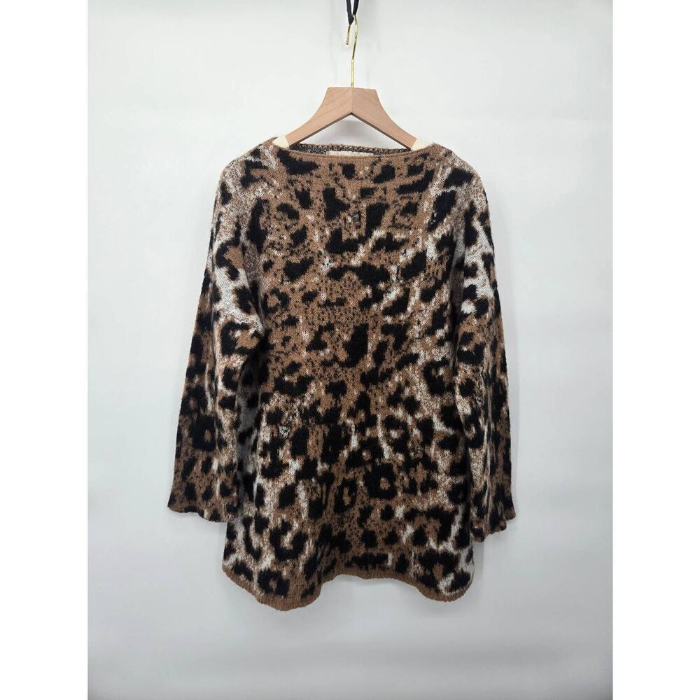 Lineamaglia Mohair Blend Sweater Size Medium Leopard PrintMade In Italy